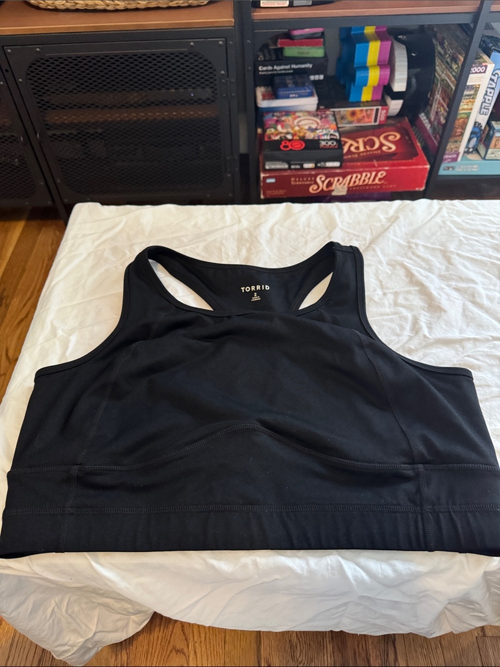 torrid Black Racerback Sports Bra with Wide Underband